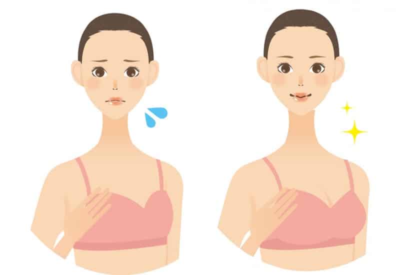 バストの寄せ方を変えるとバストが大きく見える?